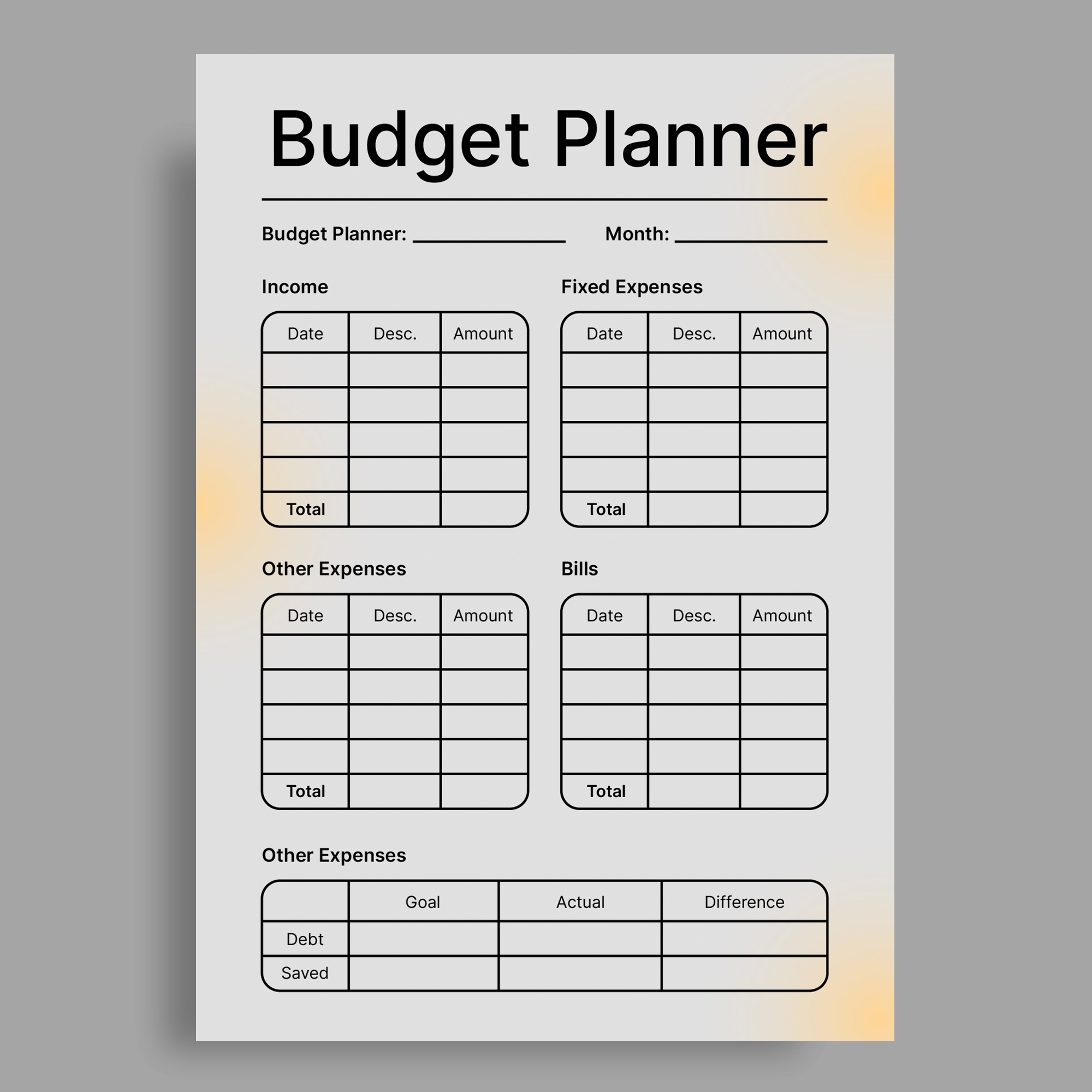 budget spreadsheet templates