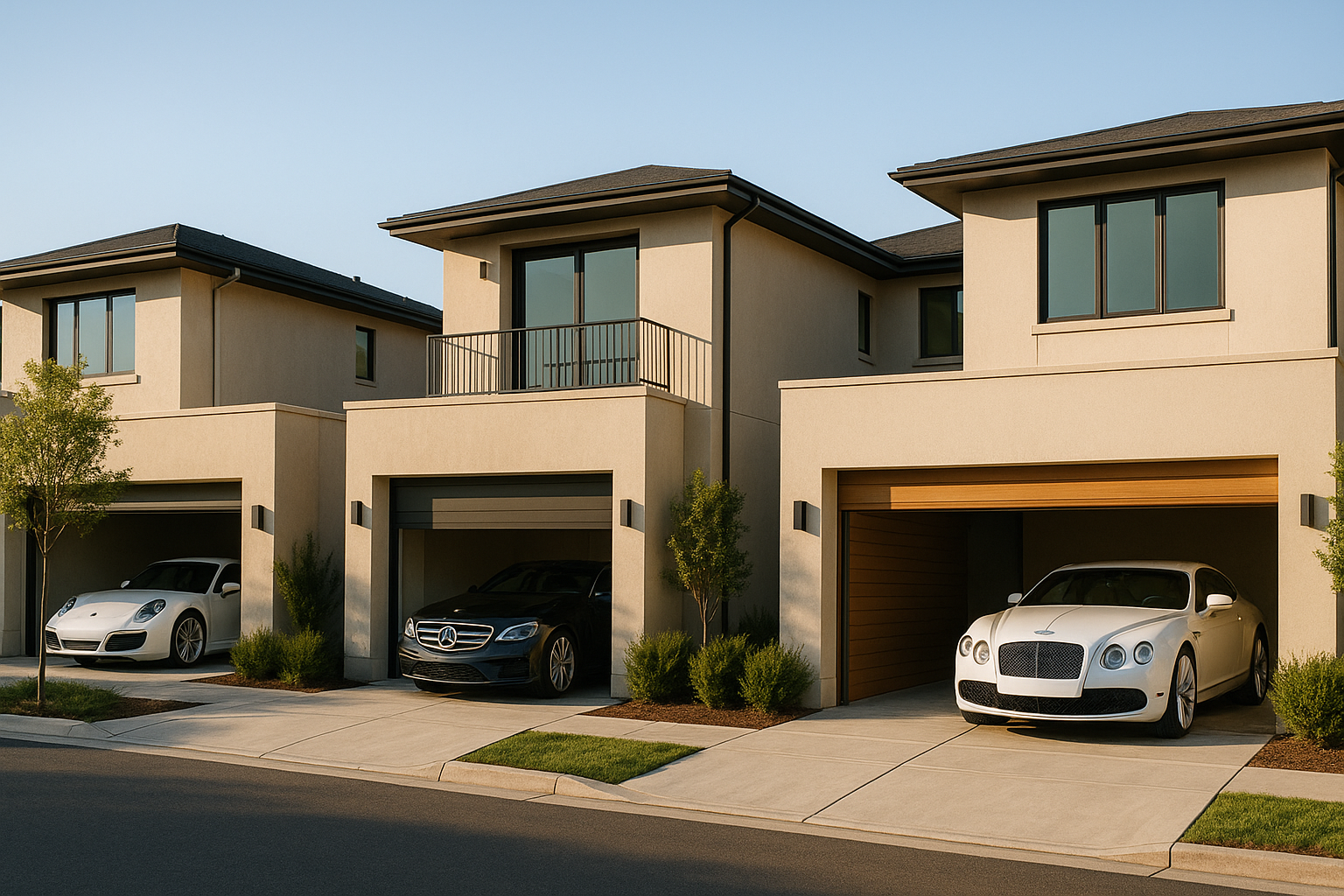 Real Estate Properties with Luxury Car Garages